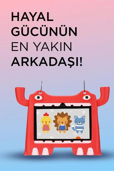 Torima T16 Kırmızı 4GB +128 GB Tablet Android 13 Çocuk Tableti Kılıf Hediyeli - Resim 3