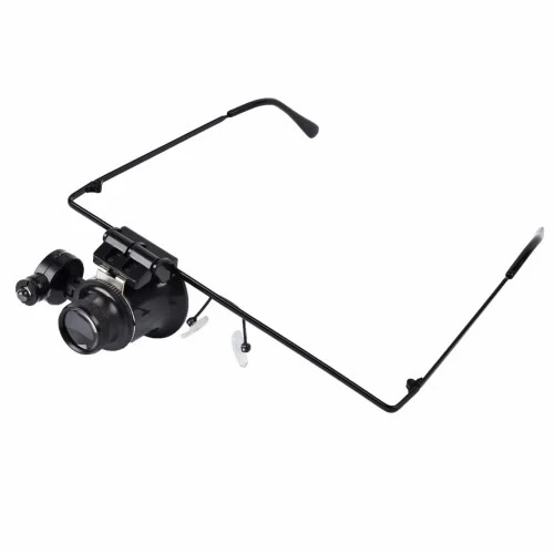 Gözlük Model 20x16mm Optik Lens Led Işık Monoküler Büyüteç - 3