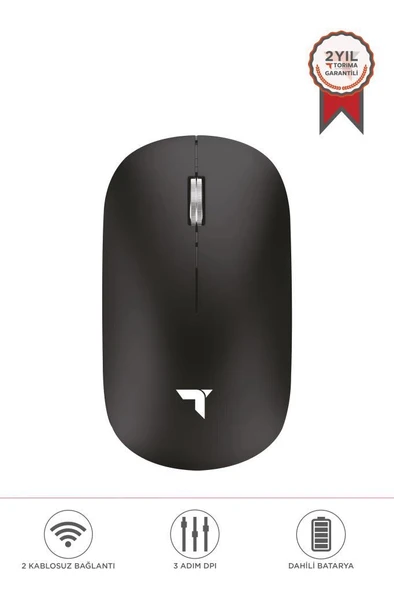 Torima TM-19 Siyah Çift Modlu Sessiz Kablosuz Mouse Fare - 1