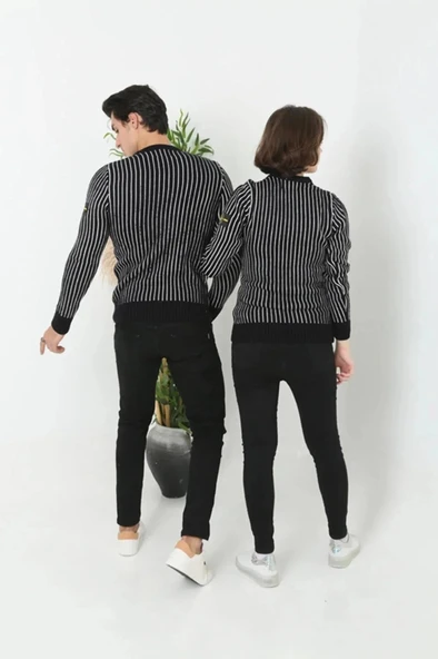 Erkek Bisiklet Yaka Yün Örmeli Triko Kazak - Siyah ürün görseli