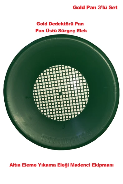 Gold Dedektörü Altın Eleme Yıkama Pan Seti - Resim 3