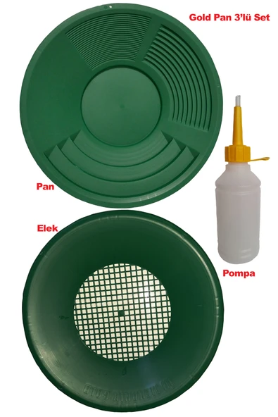 Gold Dedektörü Altın Eleme Yıkama Pan Seti ürün görseli