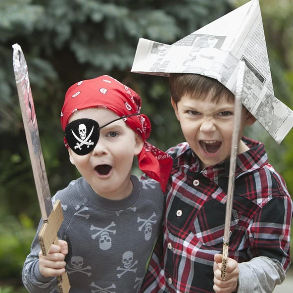 Vinleks Deri Korsan Göz Bandı Lastikli - Resim 2