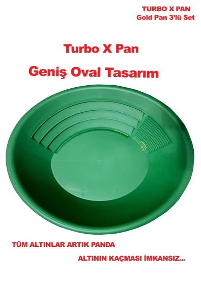 Gold Dedektörü Altın Eleme Yıkama Turbo X Pan Seti - 4