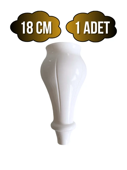 Tombul Beyaz 18cm Plastik Ayak Mobilya Masa ve Dolap Ayağı(BEYAZ)(18CM) Beyaz 18cm 18cm - 1 ADET ürün görseli 1