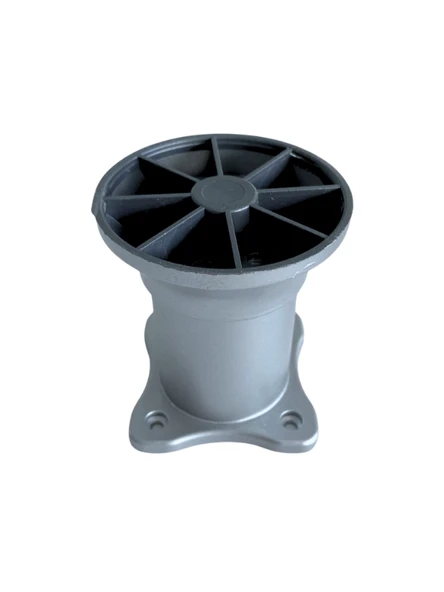 Plastik Gri Ayarlanabilir Ayak Masa Dolap ve Mobilya Ayağı(GRİ)(8CM - 10CM) Gri 8cm 8cm - 4 ADET - Resim 3
