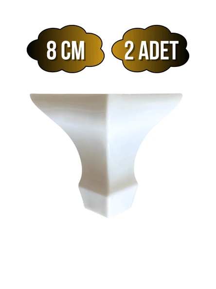 Lükens Beyaz 8cm Plastik Ayak Mobilya Masa ve Dolap Ayağı(8CM)(BEYAZ) Beyaz 8cm 8cm - 2 ADET ürün görseli 1