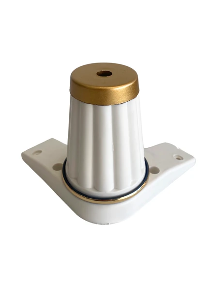 Babil 12cm Plastik Ayak Mobilya Masa ve Dolap Ayağı(12CM)(BEYAZ - ALTIN) Beyaz 12cm 12cm - 2 ADET - Resim 2