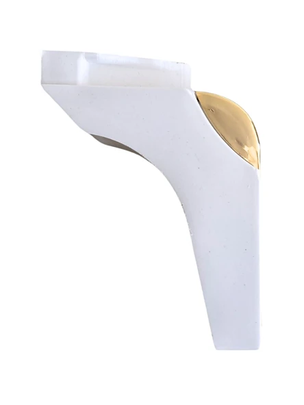STİL 15CM Plastik Ayak Mobilya Masa ve Dolap Ayağı(15CM)(BEYAZ - ALTIN) Beyaz 15cm 15cm - 2 ADET - 2