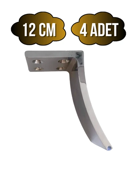 Yay Krom 12cm Metal Ayak Masa Dolap ve Mobilya Ayağı(KROM)(12CM)(METAL) Krom 12cm 12cm - 4 ADET ürün görseli