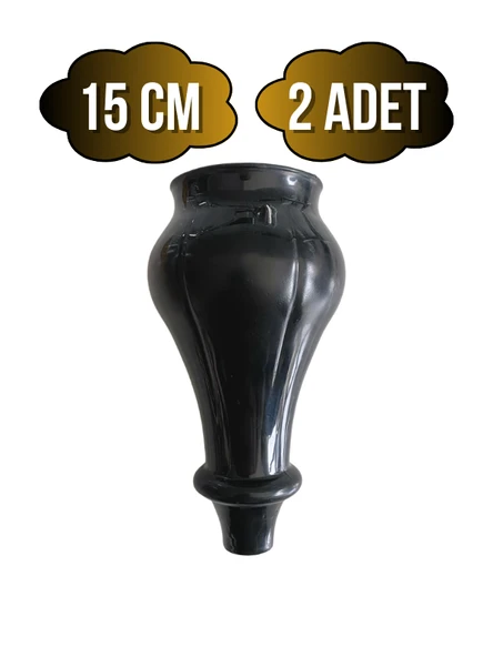 Tombul Siyah 15cm Plastik Ayak Mobilya Masa ve Dolap Ayağı(SİYAH)(15CM) Siyah 15cm 15cm - 2 ADET ürün görseli