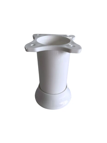 Plastik Beyaz Ayarlanabilir Ayak Masa Dolap ve Mobilya Ayağı(BEYAZ)(10CM) Beyaz 10cm 10cm - 4 ADET - Resim 4