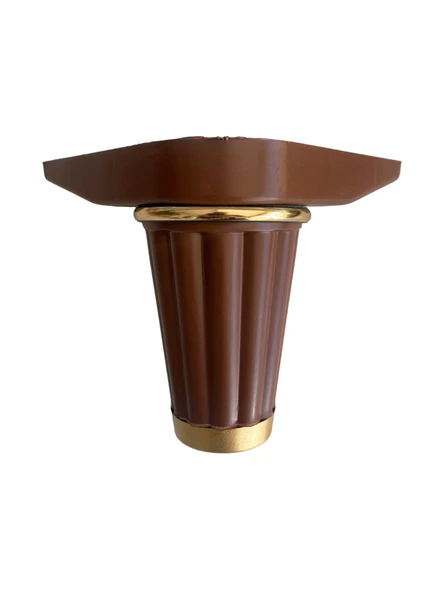Babil 12cm Plastik Ayak Mobilya Masa ve Dolap Ayağı(12CM)(KAHVERENGİ- ALTIN) Kahverengi 12cm 12cm - 1 ADET - Resim 6