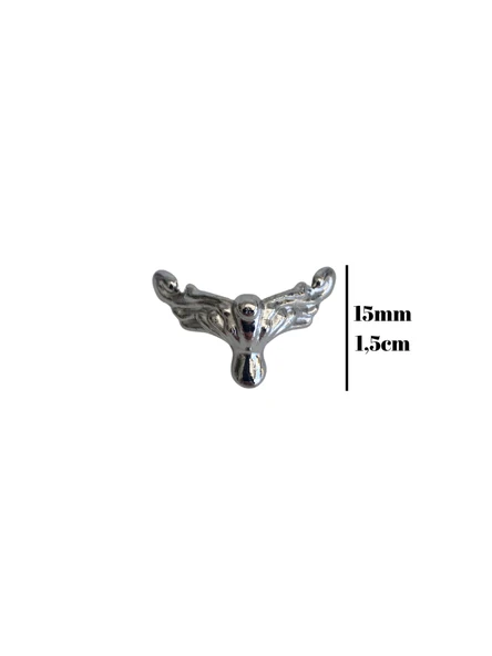 Anka 1.5cm Metal Ayak Çeyiz ve Hediye Kutusu Mobilya Ayağı(1.5CM)(GÜMÜŞ) Gümüş 1.5cm GÜMÜŞ - 8 ADET - Resim 5