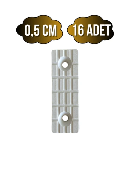 Plastik Beyaz Baza Papuç Dolap ve Mobilya Ayağı(BEYAZ)(BOY:5CM EN:1,5CM YÜK:0,5CM) Beyaz BEYAZ - 16 ADET ürün görseli