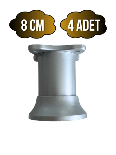 Plastik Gri Ayarlanabilir Ayak Masa Dolap ve Mobilya Ayağı(GRİ)(8CM - 10CM) Gri 8cm 8cm - 4 ADET ürün görseli 1