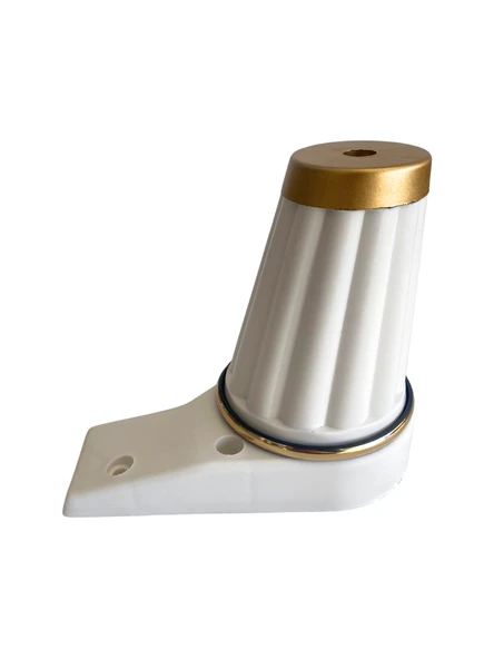 Babil 12cm Plastik Ayak Mobilya Masa ve Dolap Ayağı(12CM)(BEYAZ - ALTIN) Beyaz 12cm 12cm - 2 ADET - Resim 3