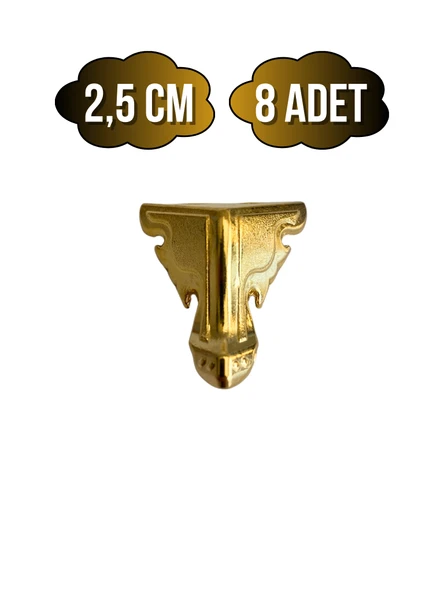 Kelebek Düz 2.5cm Metal Ayak Çeyiz ve Hediye Kutusu Mobilya Ayağı(2.5CM)(ALTIN) Altın 2.5cm 2.5cm - 8 ADET ürün görseli