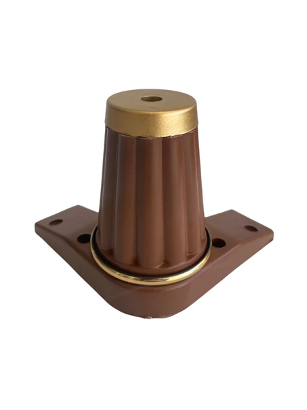 Babil 12cm Plastik Ayak Mobilya Masa ve Dolap Ayağı(12CM)(KAHVERENGİ- ALTIN) Kahverengi 12cm 12cm - 1 ADET - Resim 2