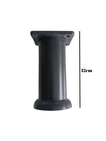 Plastik Siyah Ayarlanabilir Ayak Masa Dolap ve Mobilya Ayağı(SİYAH)(10CM - 12CM - 15CM) Siyah 12cm 12cm - 2 ADET - Resim 5