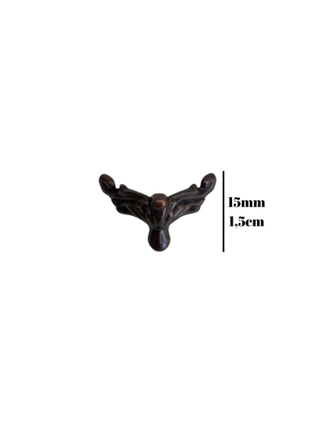 Anka 1.5cm Metal Ayak Çeyiz ve Hediye Kutusu Mobilya Ayağı(1.5CM)(BRONZ) Bronz 1.5cm BRONZ - 4 ADET - 5