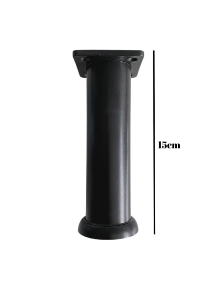 Plastik Siyah Ayarlanabilir Ayak Masa Dolap ve Mobilya Ayağı(SİYAH)(10CM - 12CM - 15CM) Siyah 15cm 15cm - 2 ADET - Resim 5