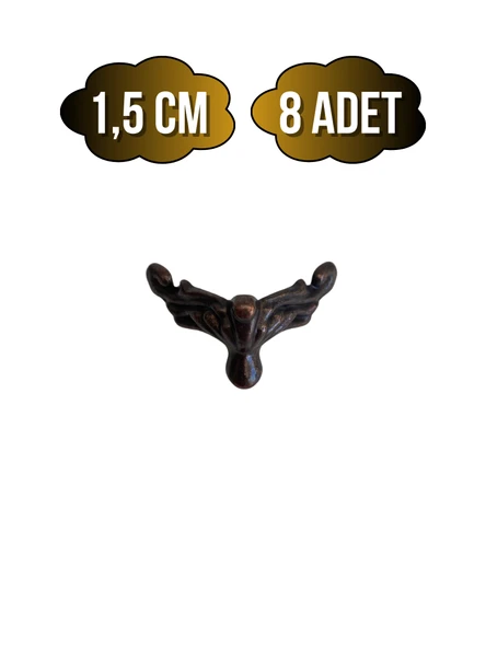 Anka 1.5cm Metal Ayak Çeyiz ve Hediye Kutusu Mobilya Ayağı(1.5CM)(BRONZ) Bronz 1.5cm BRONZ - 8 ADET ürün görseli