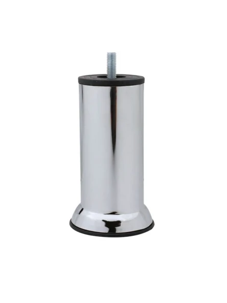 Metal Ayak Vidalı Pasolu Mobilya Yatak Koltuk Baza Ayağı(METAL)(10CM - 12CM - 15CM)(8MM)(VİDALI) Krom 12cm 12cm - 4 ADET - 2