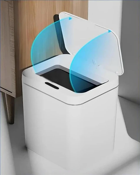 18 Litre Sensörlü Otomatik Çöp Kovası Ofis Mutfak Banyo Balkon Çöp Kovası - Resim 4