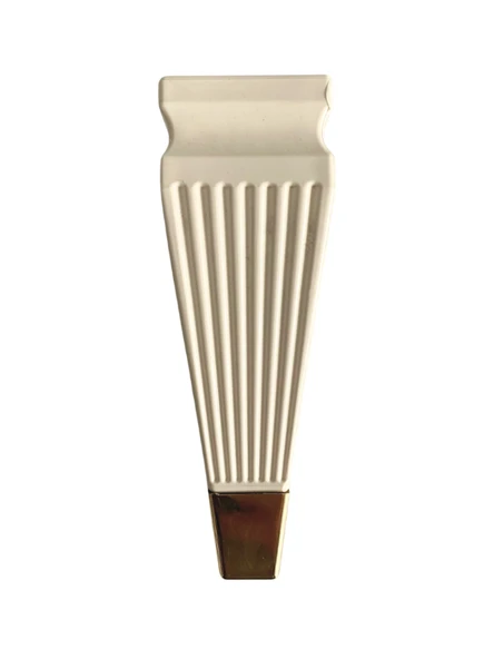 Kule Desenli Krem Plastik Ayak Mobilya Masa ve Dolap Ayağı(18CM - 23CM)(KREM - ALTIN) Krem 18cm 18cm - 1 ADET - 3