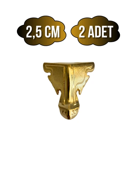 Kelebek Düz 2.5cm Metal Ayak Çeyiz ve Hediye Kutusu Mobilya Ayağı(2.5CM)(ALTIN) Altın 2.5cm 2.5cm - 2 ADET ürün görseli