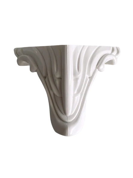 Lükens Desenli 11cm Plastik Ayak Mobilya Masa ve Dolap Ayağı(BEYAZ)(11CM) Beyaz 11cm 11cm - 1 ADET - 6