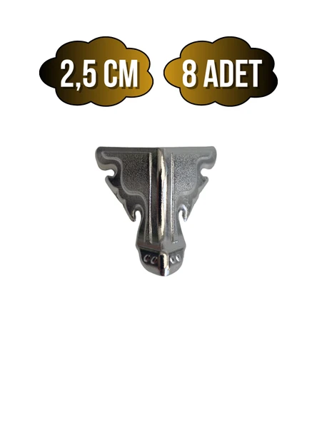 Kelebek Düz 2.5cm Metal Ayak Çeyiz ve Hediye Kutusu Mobilya Ayağı(2.5CM)(GÜMÜŞ) Gümüş 2.5cm 2.5cm - 8 ADET ürün görseli