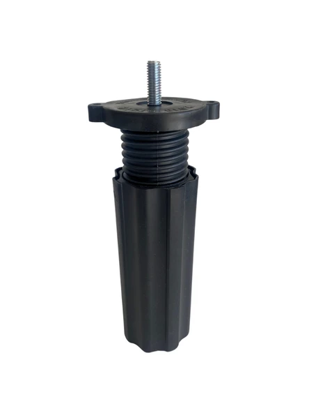 Siyah 14-18cm Ayarlı Plastik Orta Ayak Mobilya Masa ve Dolap Ayağı(14-18CM)(SİYAH)(8MM VİDALI) Siyah 14-18cm 14-18cm - 2 ADET - Resim 2