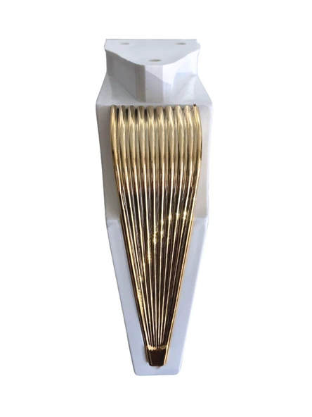 STİL 15CM Plastik Ayak Mobilya Masa ve Dolap Ayağı(15CM)(BEYAZ - ALTIN) Beyaz 15cm 15cm - 2 ADET - 4