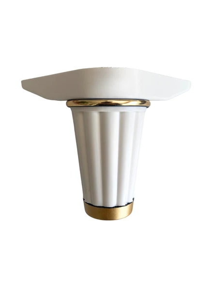Babil 12cm Plastik Ayak Mobilya Masa ve Dolap Ayağı(12CM)(BEYAZ - ALTIN) Beyaz 12cm 12cm - 2 ADET - Resim 6
