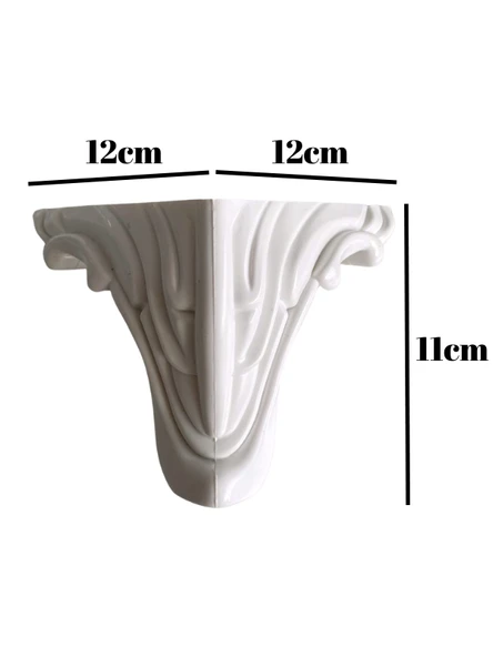 Lükens Desenli 11cm Plastik Ayak Mobilya Masa ve Dolap Ayağı(BEYAZ)(11CM) Beyaz 11cm 11cm - 1 ADET - 5
