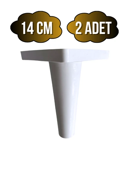 Rüzgar Plastik 14cm Ayak Mobilya Masa ve Dolap Ayağı(14CM)(BEYAZ) Beyaz 14cm 14cm - 2 ADET ürün görseli