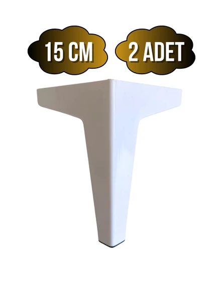 Serçe Düz 15CM Plastik Ayak Mobilya Masa ve Dolap Ayağı(15CM)(BEYAZ) Beyaz 15cm 15cm - 2 ADET - 1