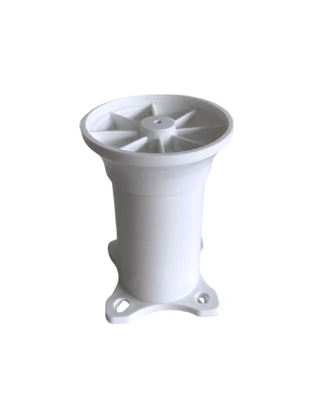 Plastik Beyaz Ayarlanabilir Ayak Masa Dolap ve Mobilya Ayağı(BEYAZ)(10CM) Beyaz 10cm 10cm - 4 ADET - Resim 3