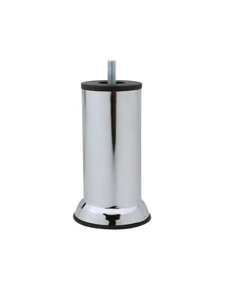 Metal Ayak Vidalı Pasolu Mobilya Yatak Koltuk Baza Ayağı(METAL)(10CM - 12CM - 15CM)(8MM)(VİDALI) Krom 10cm 10cm - 2 ADET - Resim 2