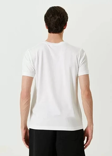 Unisex Basic Bisiklet Yaka Regular T-Shirt - Beyaz - Resim 2