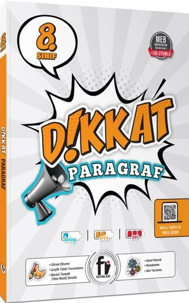 8. Sınıf Dikkat Paragraf Soru Bankası Fi Yayınları ürün görseli