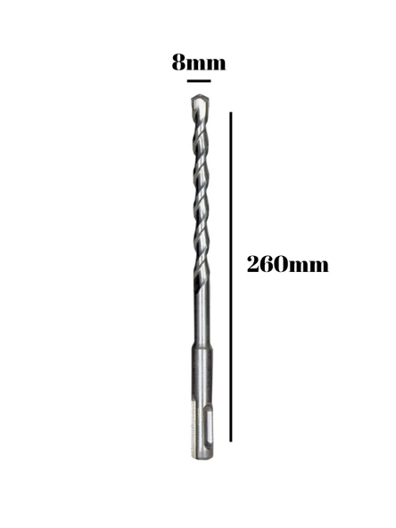 Beton Hilti Ucu Duvar Delme Hilti Delici Matkap Ucu(DELİCİ) 8mm x 260mm - 4
