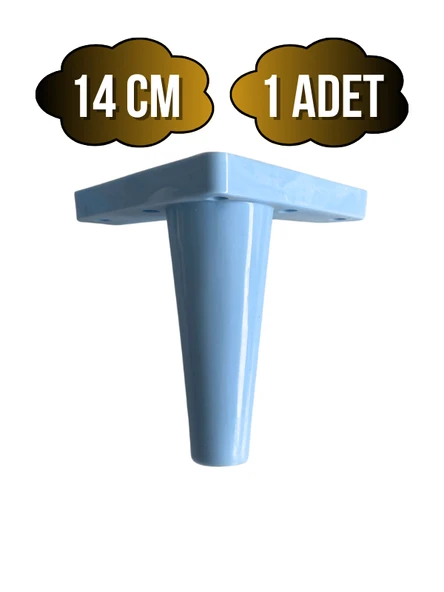 Rüzgar Plastik 14cm Ayak Mobilya Masa ve Dolap Ayağı(14CM)(MAVİ) Mavi 14cm 14cm - 1 ADET ürün görseli