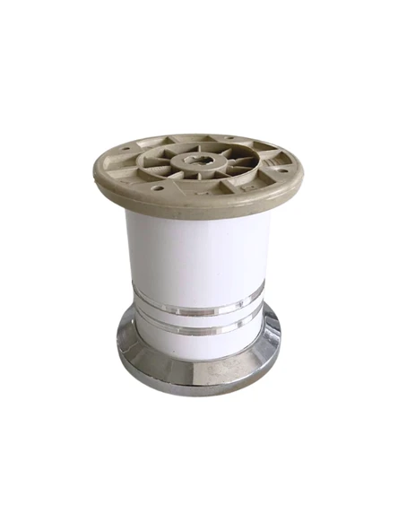 Düz Şeritli 8cm Alüminyum Ayak Mobilya Masa ve Dolap Ayağı(BEYAZ)(8CM) Beyaz 8cm 8cm - 2 ADET - Resim 4