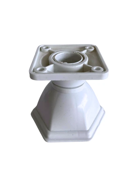 Kupa Plastik 6cm Beyaz Dolap Ayağı Masa ve Sehpa Ayağı(BEYAZ)(6CM) Beyaz 6cm 6cm - 4 ADET - Resim 3