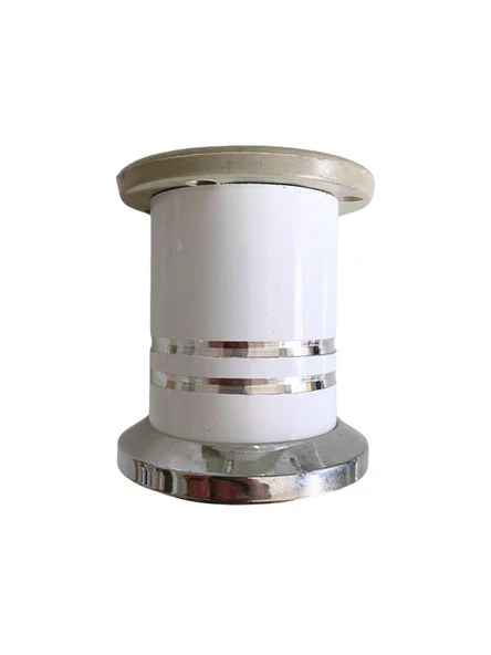 Düz Şeritli 8cm Alüminyum Ayak Mobilya Masa ve Dolap Ayağı(BEYAZ)(8CM) Beyaz 8cm 8cm - 2 ADET - Resim 2