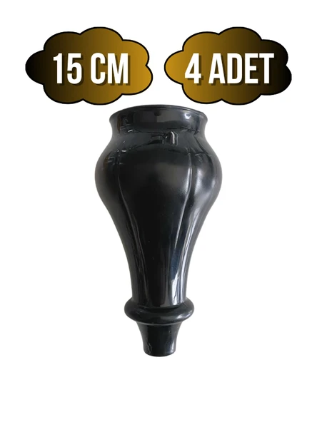 Tombul Siyah 15cm Plastik Ayak Mobilya Masa ve Dolap Ayağı(SİYAH)(15CM) Siyah 15cm 15cm - 4 ADET ürün görseli