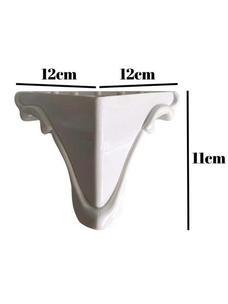 Lükens Şeritli 11cm Plastik Ayak Mobilya Masa ve Dolap Ayağı(BEYAZ)(11CM) Beyaz 11cm 11cm - 2 ADET - Resim 5
